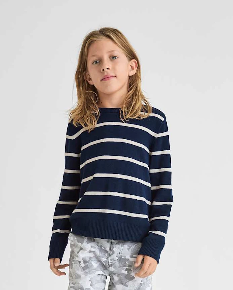 Boys Lightweight Striped Sweater