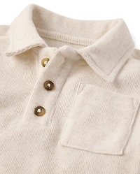 Baby And Toddler Boys Plush Rib Polo