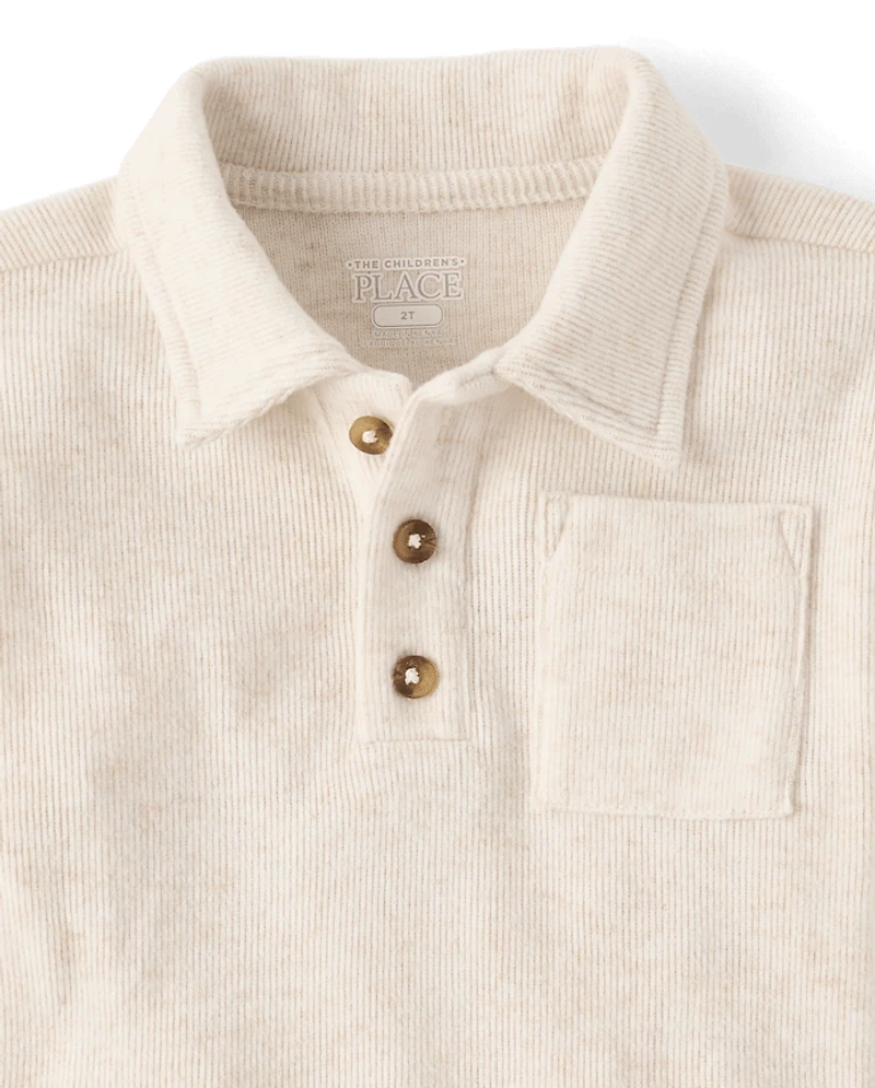 Baby And Toddler Boys Plush Rib Polo