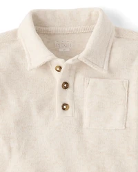 Baby And Toddler Boys Plush Rib Polo