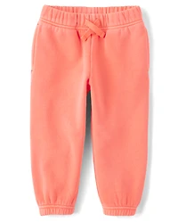 Baby And Toddler Garment Dyed Premium Fleece Jogger Pants