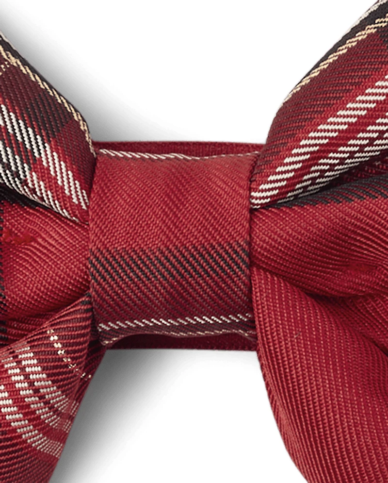 Baby And Toddler Girls Plaid Satin Bow Headwrap