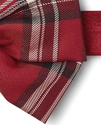 Baby And Toddler Girls Plaid Satin Bow Headwrap