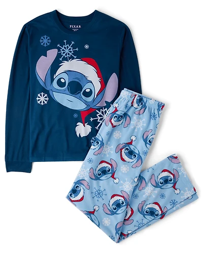 Mens Matching Family Stitch™ Santa Hat Pajamas