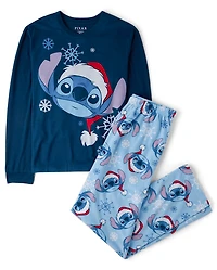 Mens Matching Family Stitch™ Santa Hat Pajamas