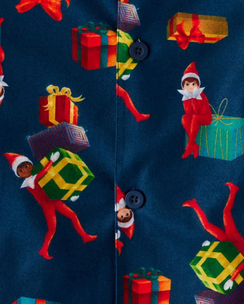 Adult Matching Family The Elf On Shelf™ Button Front Pajamas
