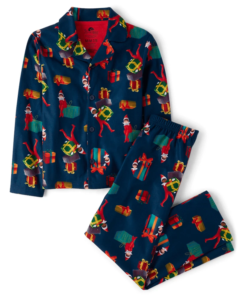Kids Matching Family The Elf On Shelf™ Button Front Pajamas