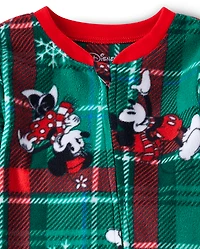 Baby And Toddler Matching Family Mickey Mouse™ Holiday Footed One Piece Pajamas