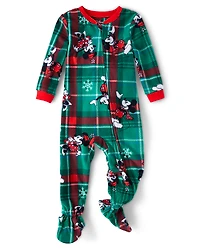 Baby And Toddler Matching Family Mickey Mouse™ Holiday Footed One Piece Pajamas