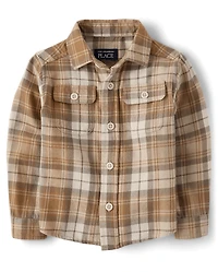 Baby And Toddler Boys Plaid Flannel Button Up Shirt