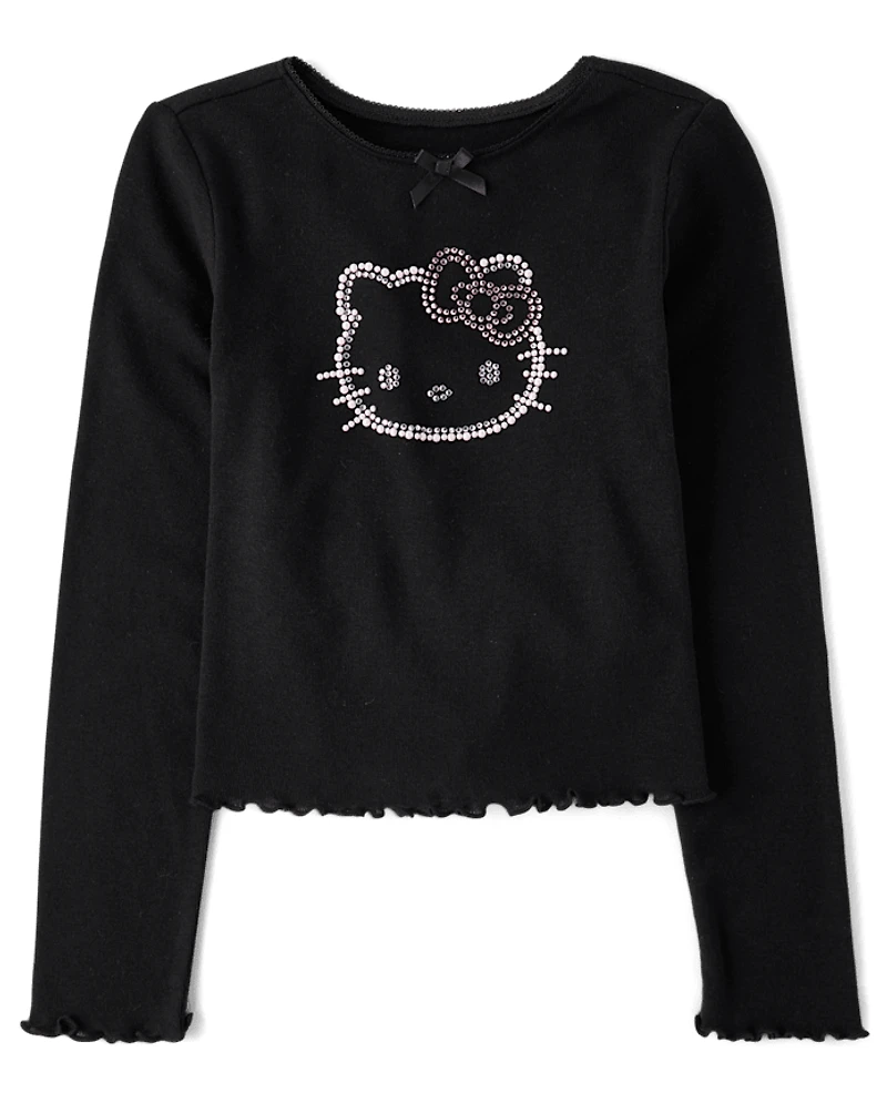 Girls Hello Kitty® Embellished Ribbed Baby Tee