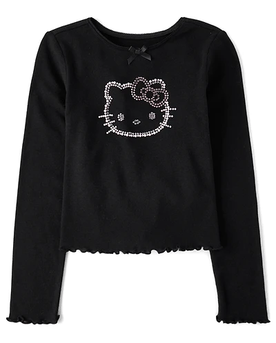 Girls Hello Kitty® Embellished Ribbed Baby Tee