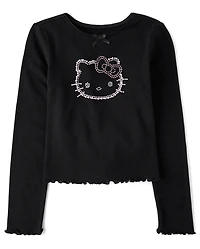 Girls Hello Kitty® Embellished Ribbed Baby Tee