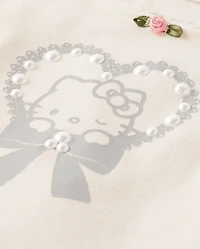 Girls Hello Kitty® Embellished Ribbed Baby Tee