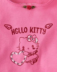 Girls Hello Kitty® Rhinestone Ribbed Baby Tee