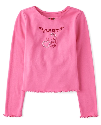 Girls Hello Kitty® Rhinestone Ribbed Baby Tee