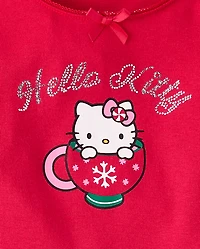 Girls Hello Kitty® Rhinestone Mug Ribbed Baby Tee