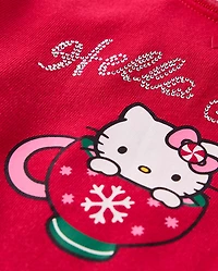 Girls Hello Kitty® Rhinestone Mug Ribbed Baby Tee