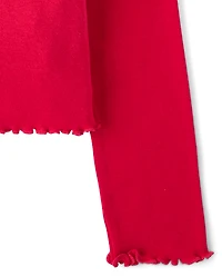 Girls Hello Kitty® Rhinestone Mug Ribbed Baby Tee