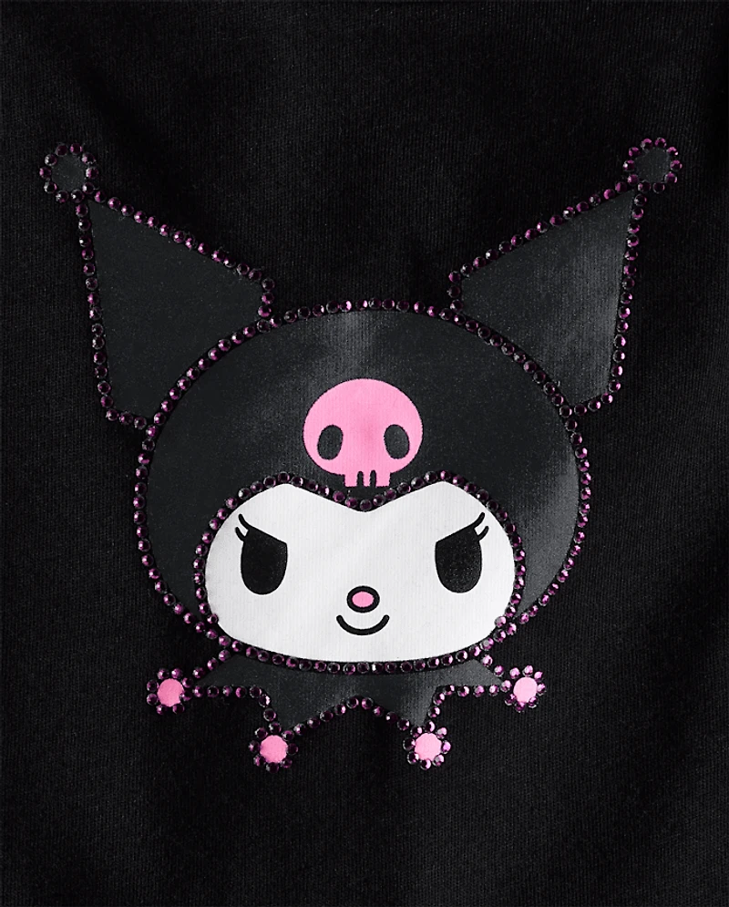 Girls Hello Kitty® Rhinestone Tiered Drop Waist Dress