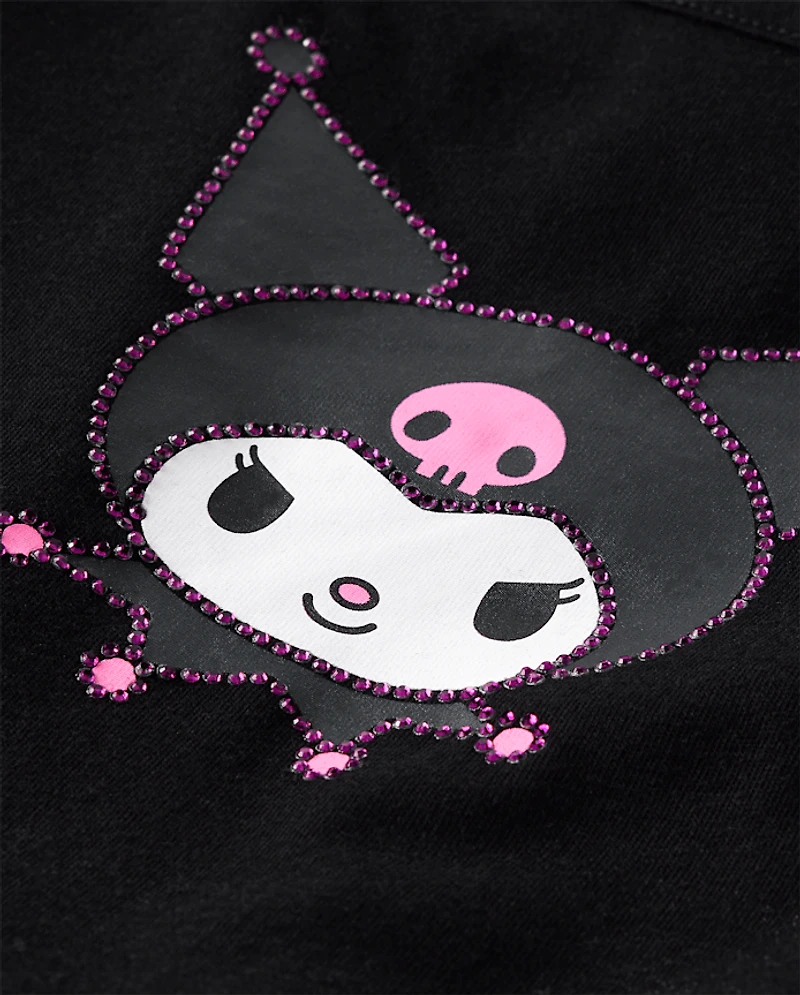 Girls Hello Kitty® Rhinestone Tiered Drop Waist Dress