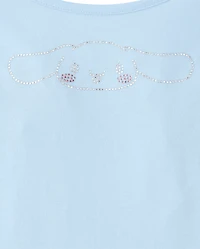 Girls Hello Kitty® Rhinestone Tiered Drop Waist Dress