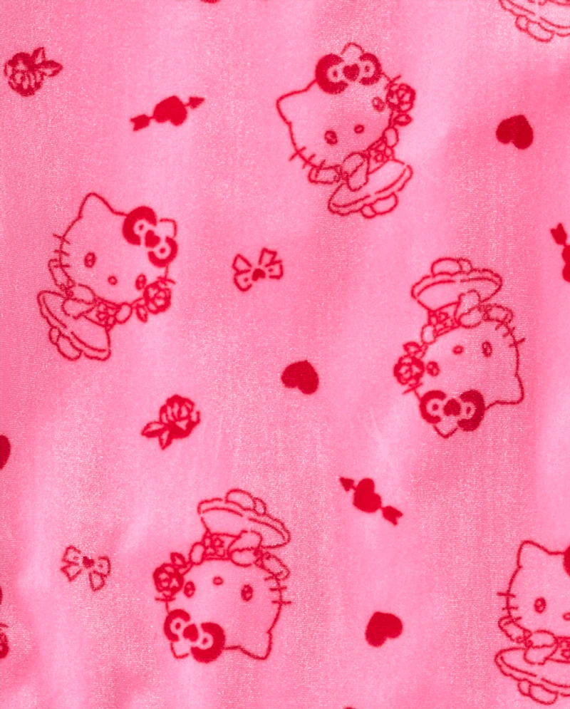 Girls Hello Kitty® Heart Velour Bubble Dress