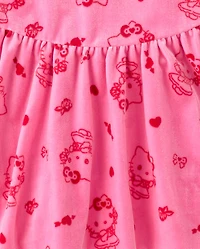 Girls Hello Kitty® Heart Velour Bubble Dress