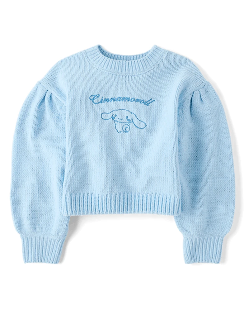 Girls Hello Kitty® Embroidered Chenille Sweater
