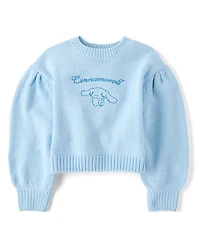Girls Hello Kitty® Embroidered Chenille Sweater