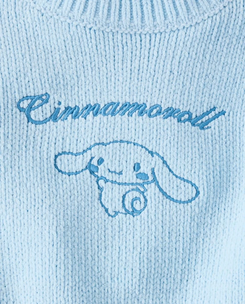 Girls Hello Kitty® Embroidered Chenille Sweater