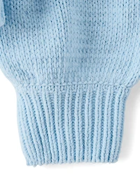 Girls Hello Kitty® Embroidered Chenille Sweater