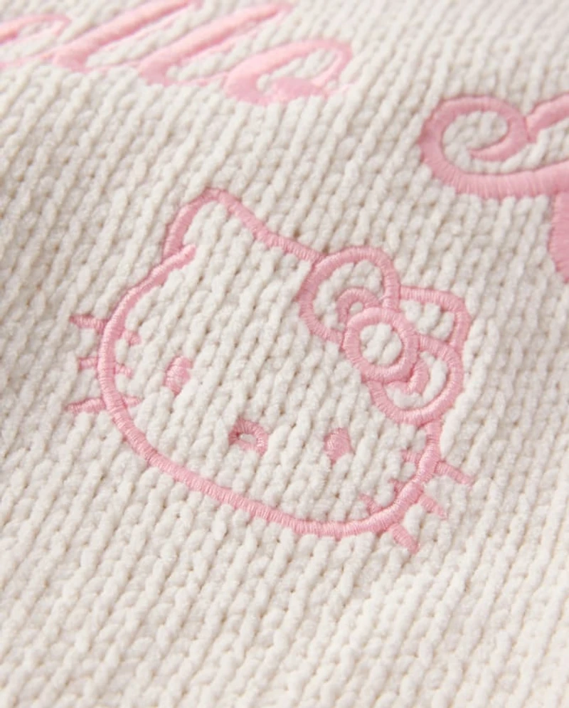 Girls Hello Kitty® Embroidered Chenille Sweater