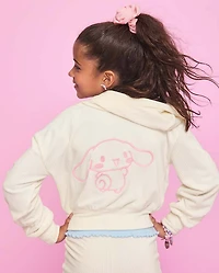 Girls Hello Kitty® Embroidered Velour Zip Up Hoodie