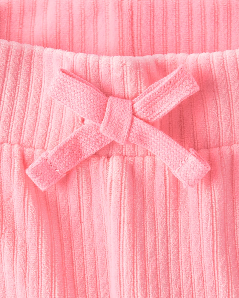 Girls Hello Kitty® Embroidered Velour Flare Lounge Pants