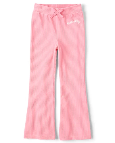 Girls Hello Kitty® Embroidered Velour Flare Lounge Pants