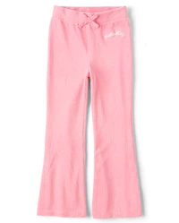 Girls Hello Kitty® Embroidered Velour Flare Lounge Pants