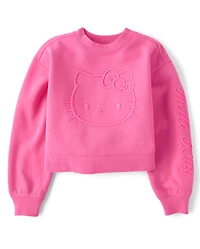 Girls Hello Kitty® Embroidered Premium Fleece Sweatshirt