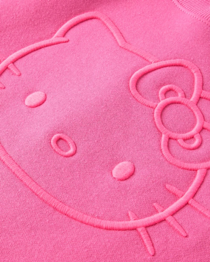 Girls Hello Kitty® Embroidered Premium Fleece Sweatshirt