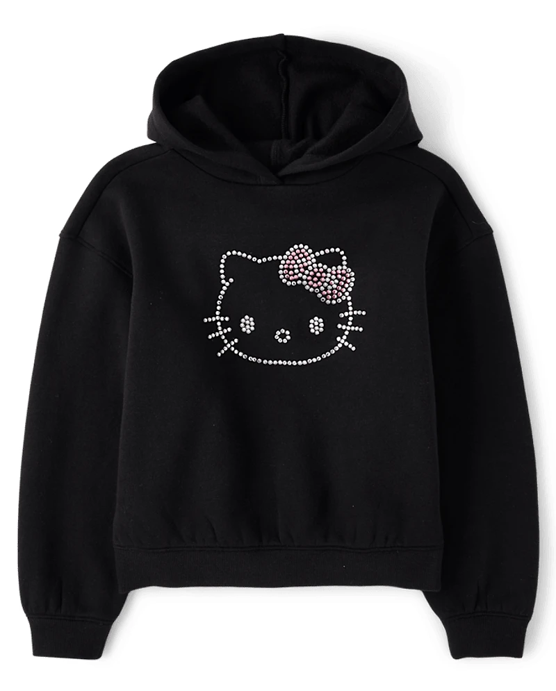 Girls Hello Kitty® Rhinestone Premium Fleece Oversized Hoodie