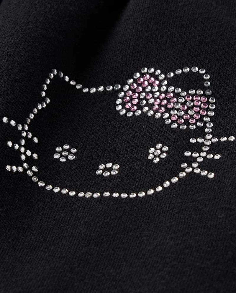 Girls Hello Kitty® Rhinestone Premium Fleece Cargo Jogger Pants