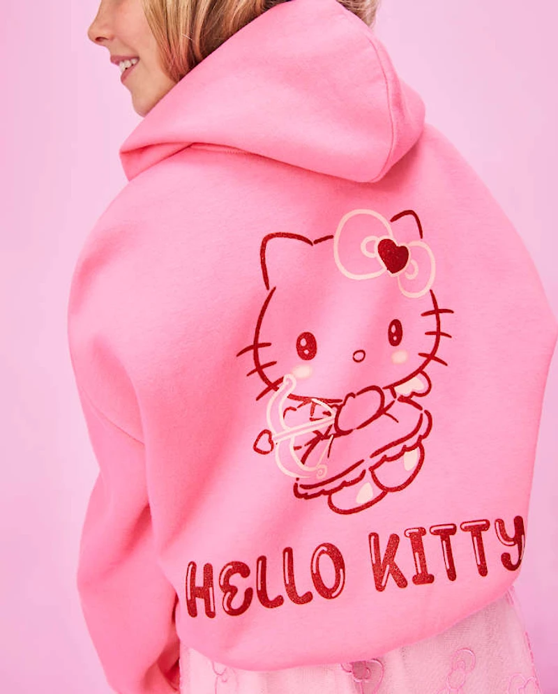 Girls Hello Kitty® Embellished Premium Fleece Hoodie