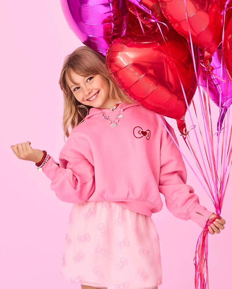 Girls Hello Kitty® Embellished Premium Fleece Hoodie