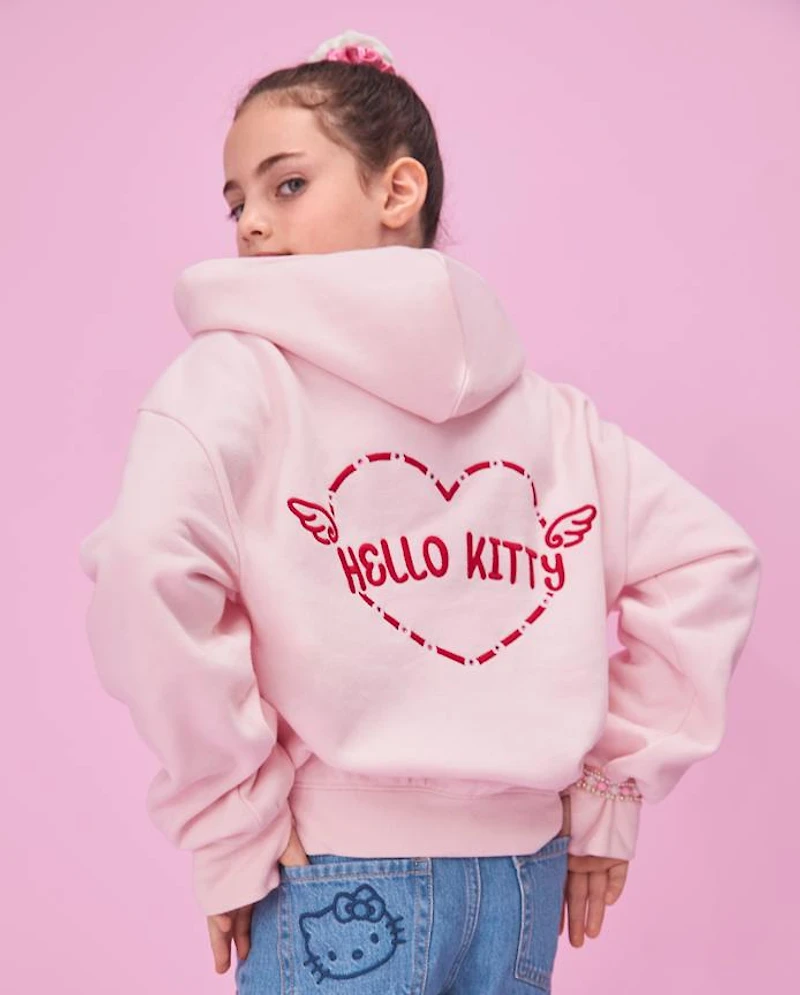 Girls Hello Kitty® Embellished Premium Fleece Hoodie