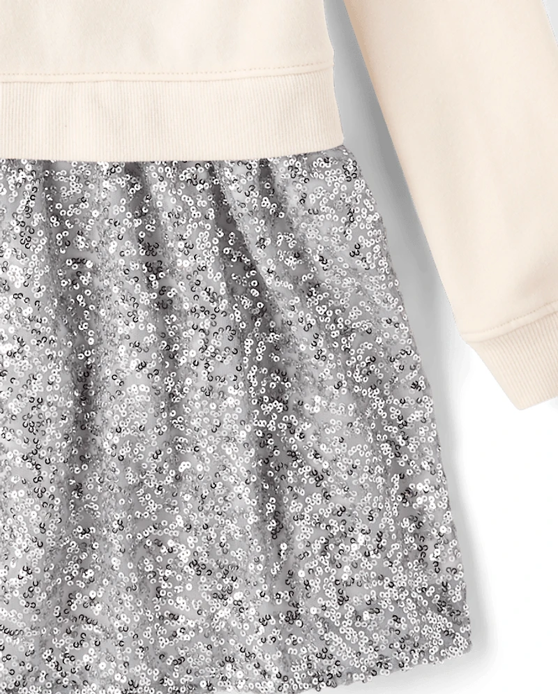 Girls Hello Kitty® Rhinestone Sweatshirt Dress