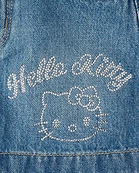 Girls Hello Kitty® Rhinestone Denim Skirt