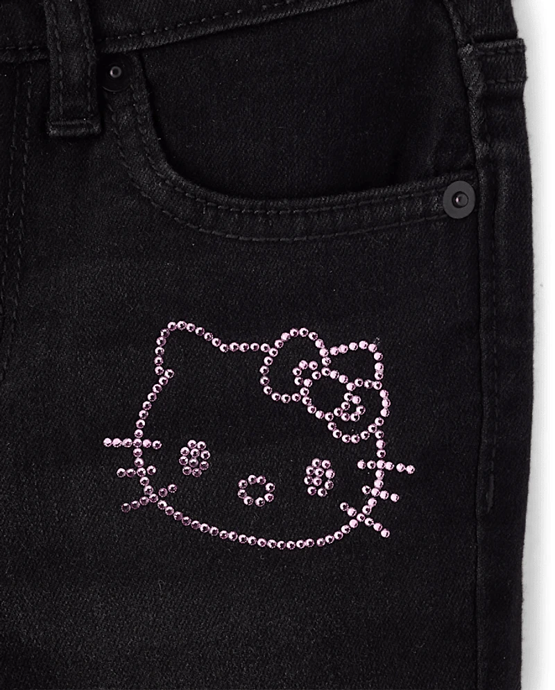 Girls Hello Kitty® Rhinestone Flare Jeans