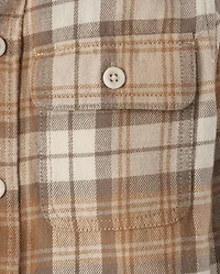 Boys Plaid Flannel Button Up Shirt
