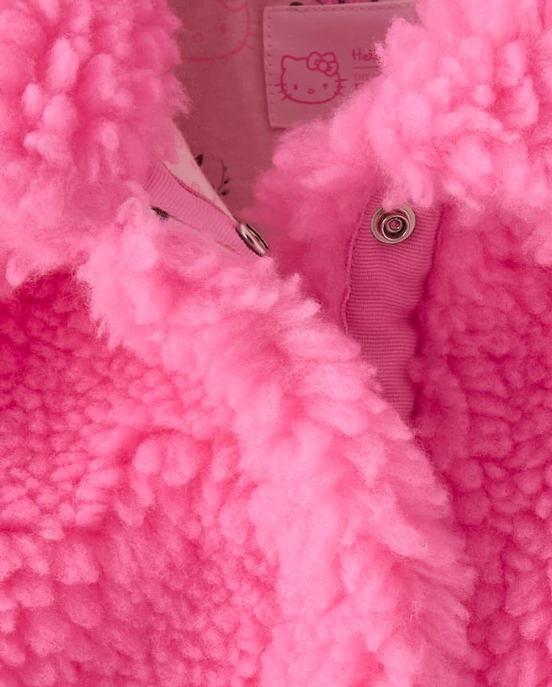 Girls Hello Kitty® Applique Sherpa Jacket