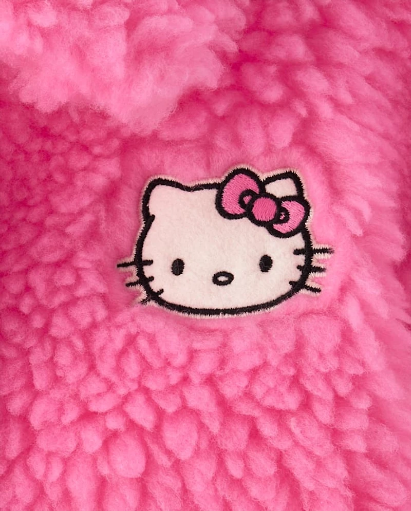 Girls Hello Kitty® Applique Sherpa Jacket